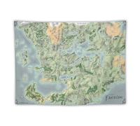 Faerun Poster mural esthétique pour chambre à coucher, carte des royaumes oubliés, décoration d'intérieur, 76,2 x 101,6 cm