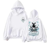 FAEWARE Sweat À Capuche Homme Hollow Sweatshirt Hoodie Knight Imprimé Dessin Animé Manches Longues Pull Décontracté Tendance Grandes Tailles XS~3XL-White||XX_l