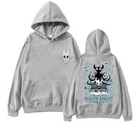 FAEWARE Sweat À Capuche Homme Hollow Sweatshirt Hoodie Knight Imprimé Dessin Animé Manches Longues Pull Décontracté Tendance Grandes Tailles XS~3XL-Grey||x_s