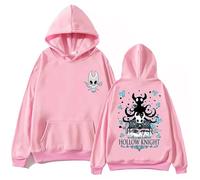 FAEWARE Sweat À Capuche Homme Hollow Sweatshirt Hoodie Knight Imprimé Dessin Animé Manches Longues Pull Décontracté Tendance Grandes Tailles XS~3XL-Pink||XX_l