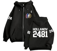 FAEWARE Sweat À Capuche Zippé Heated Rivalry Merch Veste Zippée Hip Hop Grande Taille pour Homme Et Femme Sweat Shirt Rétro Décontracté À Manches Longues XS~3XL-Black&G||x_s