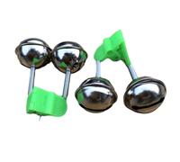 Faeymth Alarme de Pêche Canne à Pêche Cloche Canne à Pince Pointe Cloche Accessoires de Pêche Extérieur Métal Acier Inoxydable Grande Cloche