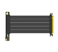 Faeymth Câble d'extension pour carte graphique PCI-e Express 4.0 16X, flexible et blindé, montage à 90°, sans perte de GPU, noir.