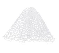 Faeymth Filet de Pêche Pliable de Remplacement, Filet en Caoutchouc Résistant à l'usure, Capture de Poisson, Épuisette Multifonctionnelle, Blanc 55cm, 1 Pièce