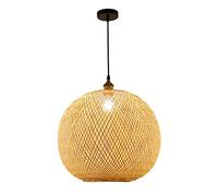 Faeymth Lampe suspendue en bambou tissé, bougeoir en rotin pour salon, bar, lampe suspendue tissée rétro