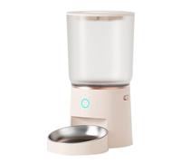 Faeymth Mangeoire Automatique Animaux Compagnie Contrôle APP,Mangeoire Animaux Compatible WiFi 4,2L 2,4G,Distributeur Automatique Nourriture Animaux à Double Bol pour et Chiens B