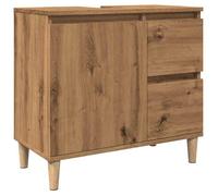 FAF-NEUF* Armoire lavabo - Chêne artisanal - 65x33x60 cm - bois d'ingénierie JUIN786847