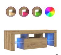 FAF-NEUF* Armoire téléviseur, Meuble TV avec lumières LED - Chêne artisanal - bois d'ingénierie JUIN284762
