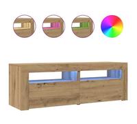 FAF-NEUF* Armoire téléviseur, Meuble TV avec lumières LED - Chêne artisanal - bois d'ingénierie JUIN578695