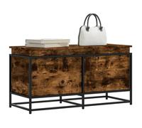 FAF-NEUF* Boîte de rangement/Banc de vêtements avec couvercle - Chêne fumé - bois d'ingénierie JUIN60944688