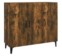 FAF-NEUF* Buffet bas d'entrée,Buffet Salon - chêne fumé - 90x34x80 cm bois d'ingénierie JUILLET728973