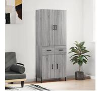 FAF-NEUF* Buffet haut - Sonoma gris - Vaisselier/Cabinet salon 69,5x34x180 cm Bois d'ingénierie JUIN90964918