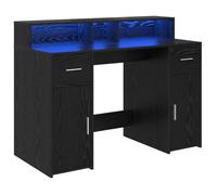 FAF-NEUF* Bureau informatique bureau - chêne noir - 120x55x91 cm - bois d'ingénierie JUIN347578