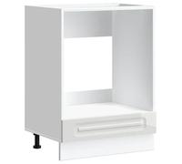 FAF-NEUF* Cabinet de cuisine - Placard à four Kalmar - blanc brillant - bois d'ingénierie JUILLET568804