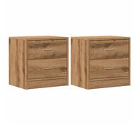 FAF-NEUF* Chevet de Lit Tables de chevet - 2 pcs - Chêne artisanal - bois d'ingénierie JUIN724785