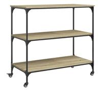 FAF-NEUF* Desserte de cuisine - Chêne Sonoma - 102x50x95 cm bois d'ingénierie JUILLET558726