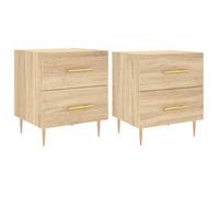FAF-NEUF* Tables de chevet 2 pcs - Chevets de Lit - Chêne Sonoma - 40x35x47 5 cm JUILLET691072