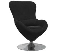 FAFA-NEUF*Chaise Oeuf - Confortable - Accoudoirs - Velours Noir Europ#45552
