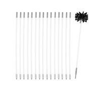 FAFAKO Kit De Brosse De Nettoyage De Cheminée, Nylon, Conduit Rotatif, Ensemble De Nettoyage De Ventilation, Cheminée Flexible, Kit De Ramonage, Suie, Tiges De(18 Rods,610mm)