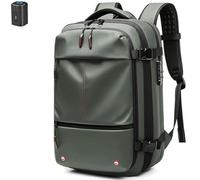 FAFAKO Sac À Dos De Étanche À L'air avec Aspirateur, Sac À Dos Extensible Antivol, Sac À Dos De À Compression 60 L avec Pompe(Green,Air Pump)