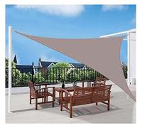 FAFAKO Voile d'ombrage triangulaire en polyéthylène haute densité 95 % de qualité supérieure, respirant, protection solaire et vent, pour jardin, balcon et terrasse, 3 cordes offertes (kaki, 4 x 4 x