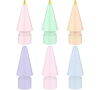 FAFALITHIC Lot de 6 pointes de rechange à pointe fine compatibles avec Apple Pencil 2ème génération, Apple Pencil 1ère génération, Apple Pencil USB-C et Apple Pencil Pro (original/rose/vert/jaune)