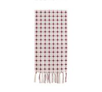 FAFBVF Chemin de Table à Carreaux avec Franges en Polyester | Sept Coloris,Petits Carreaux,Franges aux Deux Bouts,Essuyage Humide,Dix Longueurs,Bande 33 cm,Style Moderne