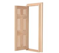 Fafeicy 1:12 Dollhouse Mini Porte en Bois pour DIY Doll House Accessoires 1:12 Scale Dollhouse Furniture with Hinges for Dolls Lovers Kids