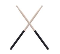 Fafeicy 1 Paire 5a Drumsticks avec Manche Antidérapante de Tambour en Bois de Tambour Triangulaire Accessoires de Percussion Musicale pour Exercice (BLACK)