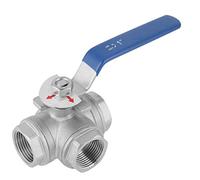 Fafeicy 1 Pouce DN25 Valve à Billes en Acier Inoxydable Type L Type L pour la Vapeur de L' d'eau
