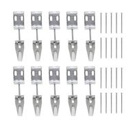 Fafeicy 10 Pièces Cintres Réglables pour Tableaux Crochets en J Kit de Suspension de Miroir Antirouille Robuste avec 20 Clous pour Cadres Photo œuvres D'art Miroirs Matériau en Fer