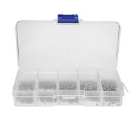 Fafeicy 1000PCS Vis Autotaraudeuse Assortiment, M1 M1.2 M1.4 M1.7, Vis Autotaraudeuse à Tête Fraisée Croisée en Acier Inoxydable, Vis autotaraudeuses (Argent)