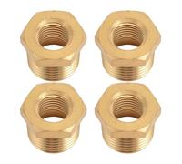 Fafeicy 10pcs 1/2 Pouce Npt Mâle X 1/4 Pouce Npt Adaptateur de Tuyau Réducteur, Connecteur de Raccord en Laiton avec Fil à scellé Sec pour les Applications D' à Gaz D'eau