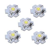 Fafeicy 1W 5V LED Chip Ampoule Perles lumineuses Perles de lampe haute puissance super lumineuses (paquet de 25) (blanc)