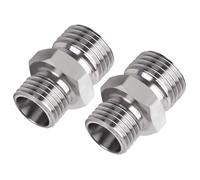 Fafeicy 2 PCS M14 à Connecteur de Filetage de Tuyau Hydraulique Adaptateur Connecteur, Acier en Alliage 8000 PSI, pour Petites Excavateurs avec M14x1,5 Mm à M16x1,5 Mm