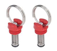 Fafeicy 2 Pièces Soupapes de Surpression de Fût, Soupape de Surpression de Fût de Verrouillage en Acier Inoxydable, Soupape de Décompression de Couvercle de Fût de Carbonatation de Style (rouge)