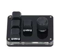 Fafeicy 4 Key 1 Knob Keyboard, Mini 4 Key 1 Knob Keyboard Programmable Macro Mechanical Keypad Clavier Mécanique à Main avec RVB Light Black, Clavier