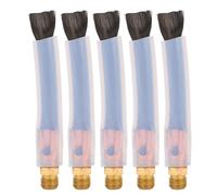 Fafeicy 5pcs Brasse de Nettoyage de Poutre de Soudure de Tête en Laiton pour le Processeur de Soudage en Acier Inoxydable Nettoyant Joint avec Manches en Silicone (M10)