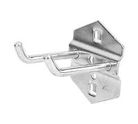 Fafeicy 5Pcs Crochet Panneau Perforé, Crochet d'Outil de Matériel de Acier 50x￠6mm, Support de Stockage de Pinces Crochet de Panneau Perforé d'Outil de Garage Fixé au Mur, 3-5 kg