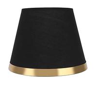 Fafeicy Abat-Jour Moderne en Tissu 6.3x8x10 Pouces pour Lampe de Table et Lampadaire E27 - PX125 Noir