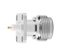 Fafeicy Adaptateur de Connecteur RF Jack Femelle de Type N, Bride en Cuivre N KFD 5N 17,5 X 17,5 Mm pour des Connexions Coaxiales Sécurisées dans Les Systèmes de Télécommunications et d'antennes