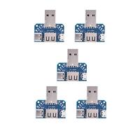 Fafeicy Adaptateur USB 5 Pièces Adaptateurs USB, Carte Micro Type C Mâle vers Femelle 4 Broches, Conception Portable et Légère pour Ordinateur, avec des Performances Exceptionnelles, Application