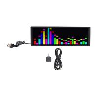 Fafeicy Affichage du Spectre de Musique LED RVB avec 12 Effets de Couleur Dynamique 7 84 Combinaisons Capteur Vocal USB alimenté pour la Lumière Ambiante de la Voiture à Domicile