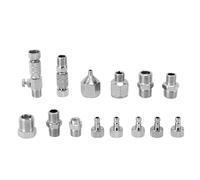 Fafeicy Airbrush Adaptateur Kit 14PCS Quick Release Raccords En Acier Inoxydable pour Professionnel Compresseur D'air Systèmes Art Projets