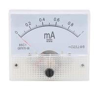 Fafeicy Ampèremètre à Pointeur CC, Matériau ABS, Affichage Clair, Plage 0 à 1 MA, Idéal pour les Circuits électriques et les Systèmes de Distribution d'énergie