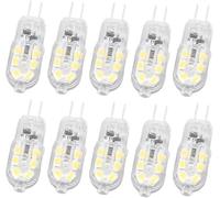 Fafeicy Ampoule LED G4, 10 Pièces DC 12 V G4 Ampoule LED à Double Broche, Ampoule LED à intensité Variable, Ampoule G4 LED 80 à 300 Lm, Coque Transparente, Luminaires Sous Comptoir