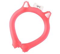 Fafeicy Anneau de Cou Refroidissant, Portant Permanent Non glissé de Cou de avec Un Clienle Facile pour l'été (Rouge)