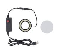 Fafeicy Anneau Lumineux LED, 31 Perles de luminosité Réglables avec Alimentation USB pour Microscope Stéréo Monoculaire de 46 Mm, équipement Optique de Caméra Industrielle