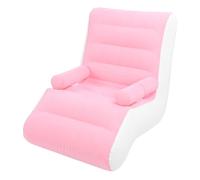 Fafeicy AUFLASTABLE Sofa Let STCHEL S Form Lounge Chaise pour Le Camping à la Maison. Canapé-lit Pliable à Veavier pour Lire la Télévision Rose et Regarder Blanc