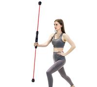 Fafeicy Barre de Fitness Élastique avec Compteur Barre d'Entraînement par Vibration Amovible Poignée Filetée Poignée Antidérapante pour Gym à Domicile Entraînement Fonctionnel en Plein Air Yoga